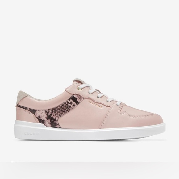 NIB Cole Haan Grand Crosscourt Modern Tennis Leather Sneaker, Peach Whip Nubuck - Picture 2 of 14